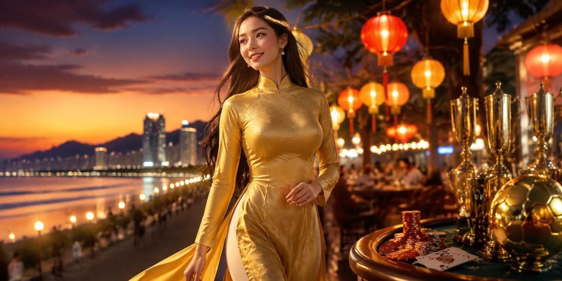 Người chơi bài mặc áo dài tại Đà Nẵng trong không gian giải trí sôi động