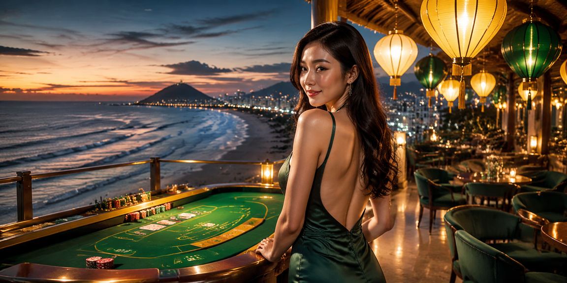Người chơi baccarat tại Hội An với ánh đèn lồng lung linh về đêm